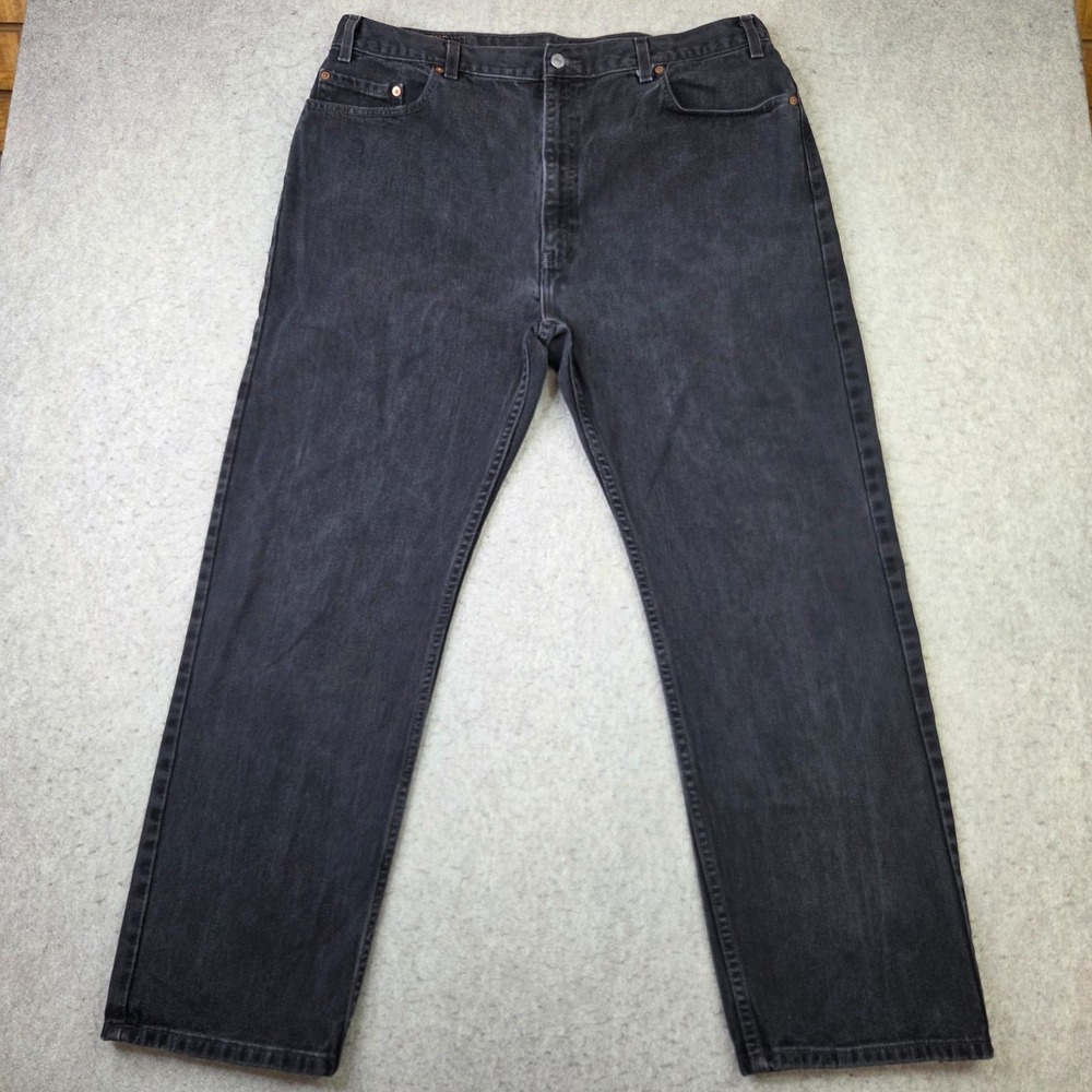 Vintage 2002 Levi's 505 Jeans 42x30 Black Regular Fit Straight Leg Y2K Skater